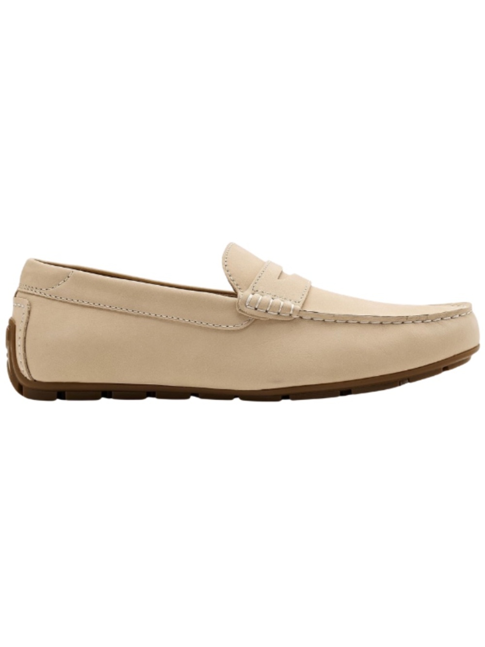 Mens Florsheim Motor Smooth Moc Toe Penny Driver. Ice/Glace